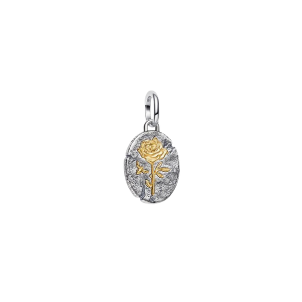 Charm Pandora Medallón y Rosa - Bijuvera