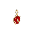 Charm Pandora Caballo Cristal de Murano Rojo Fuego - Bijuvera
