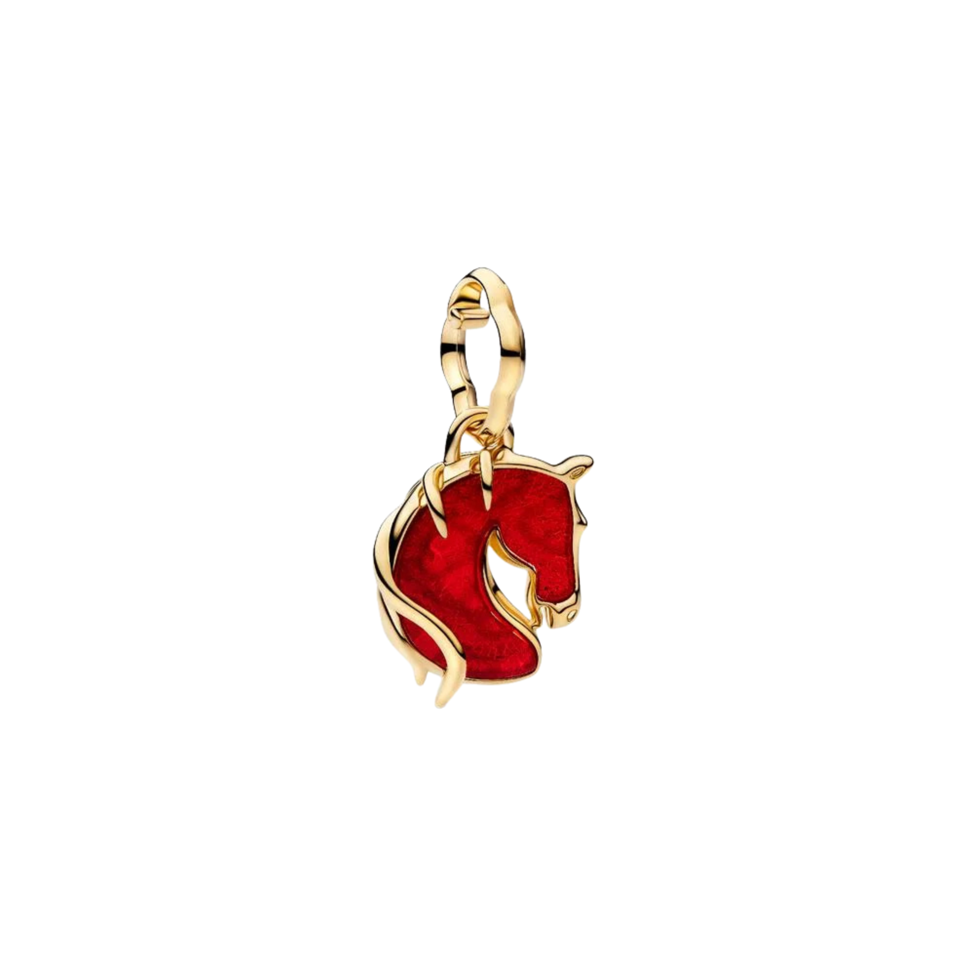 Charm Pandora Caballo Cristal de Murano Rojo Fuego - Bijuvera