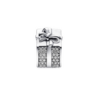 Charm Pandora Caja de Regalo Brillante en Plata de Ley 925