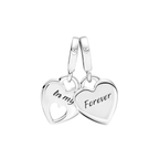 Charm Pandora Pendentif Divisible Cœur Double - Bijuvera