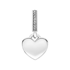 Charm Pandora Colgante Etiqueta de Corazón Personalizable en Plata de Ley 925