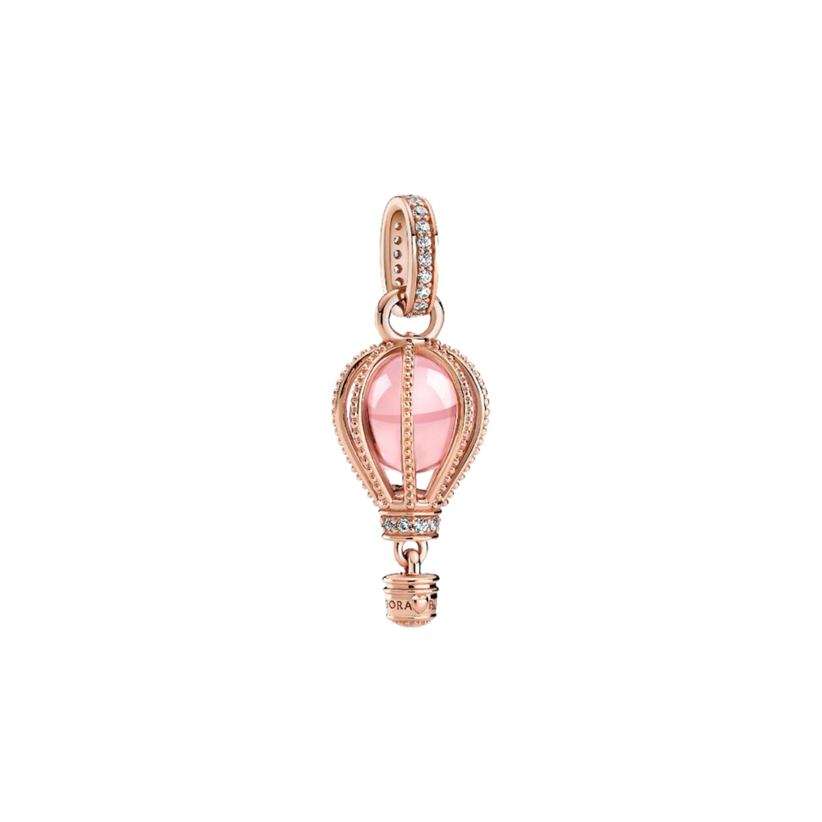Charm Pandora Hangende Luchtballon Roze Glanzend - Bijuvera