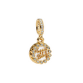 Charm Pandora Pendentif Gâteau d'Anniversaire Heureux en Couleur Or