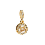 Charm Pandora Pendentif Gâteau d'Anniversaire Heureux en Couleur Or
