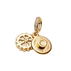 Charm Pandora Pendentif Gâteau d'Anniversaire Heureux en Couleur Or