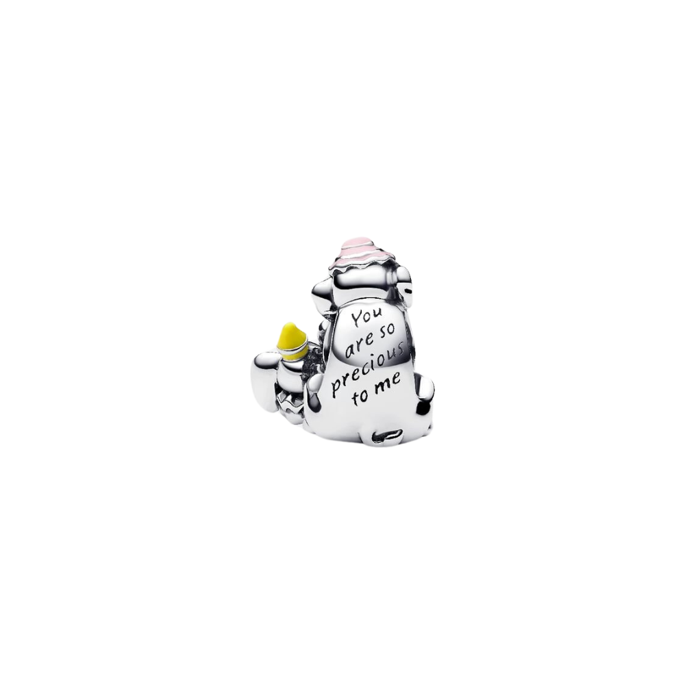 Charm Pandora Disney Dumbo y Madre – Plata de Ley 925 con Detalles Esmaltados