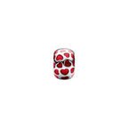 Charm Clip Pandora Redondo con Corazones en Plata de Ley – Compatible con Pulseras Moments