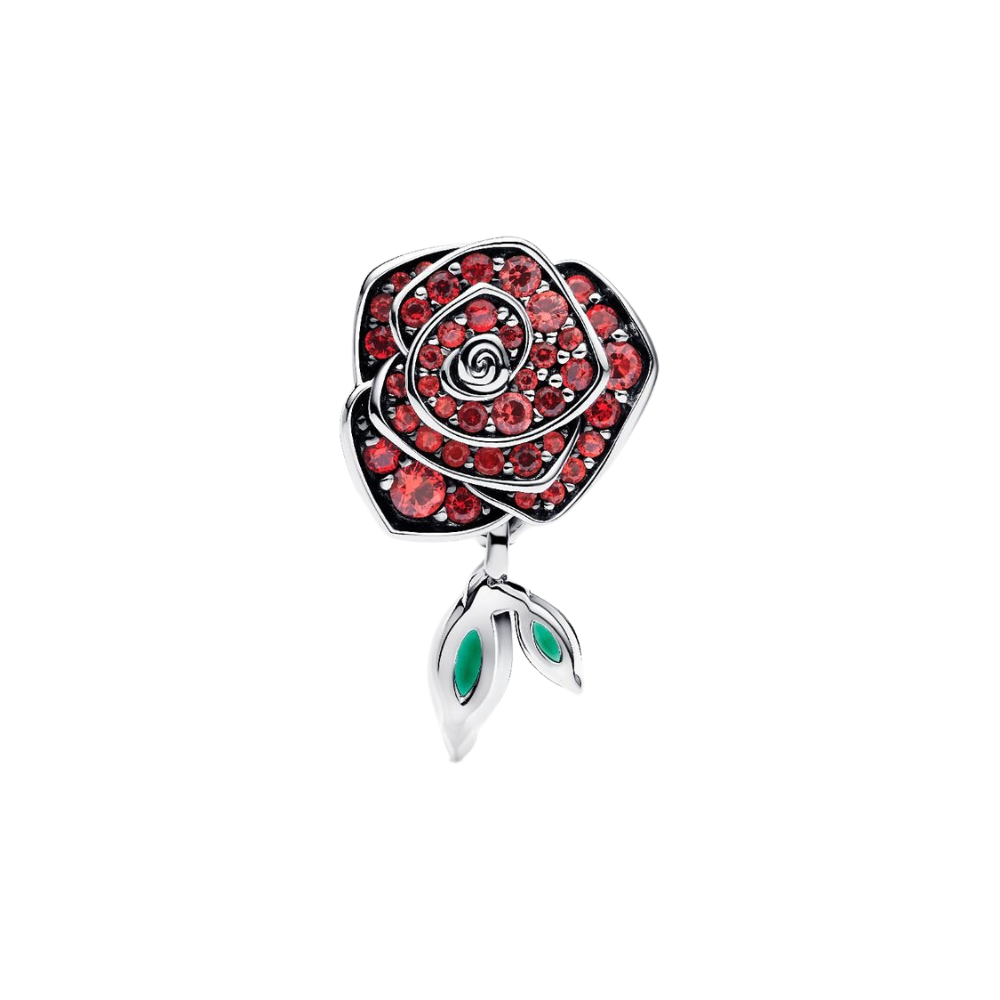 Charm Pandora Rosa Floreciendo Brillante en Plata de Ley con Circonitas – Pulsera Moments