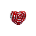 Charm Pandora Cœur Rose en Argent Sterling avec Émail Rose – Bracelet Moments