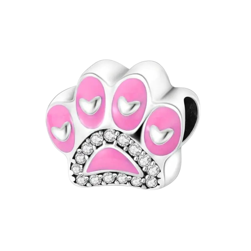 Charm Pata de Gato Rosa - Bijuvera