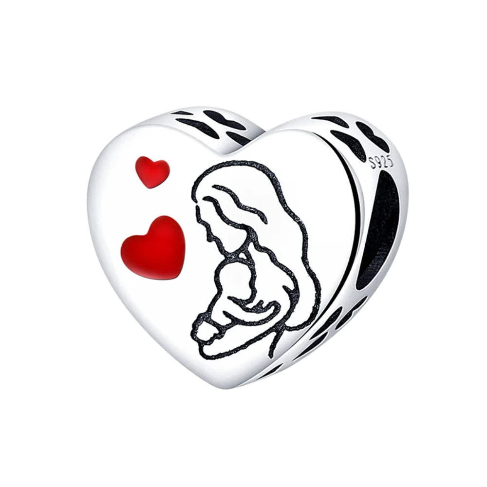 Charm Silueta Abrazo Bebe y Madre - Bijuvera