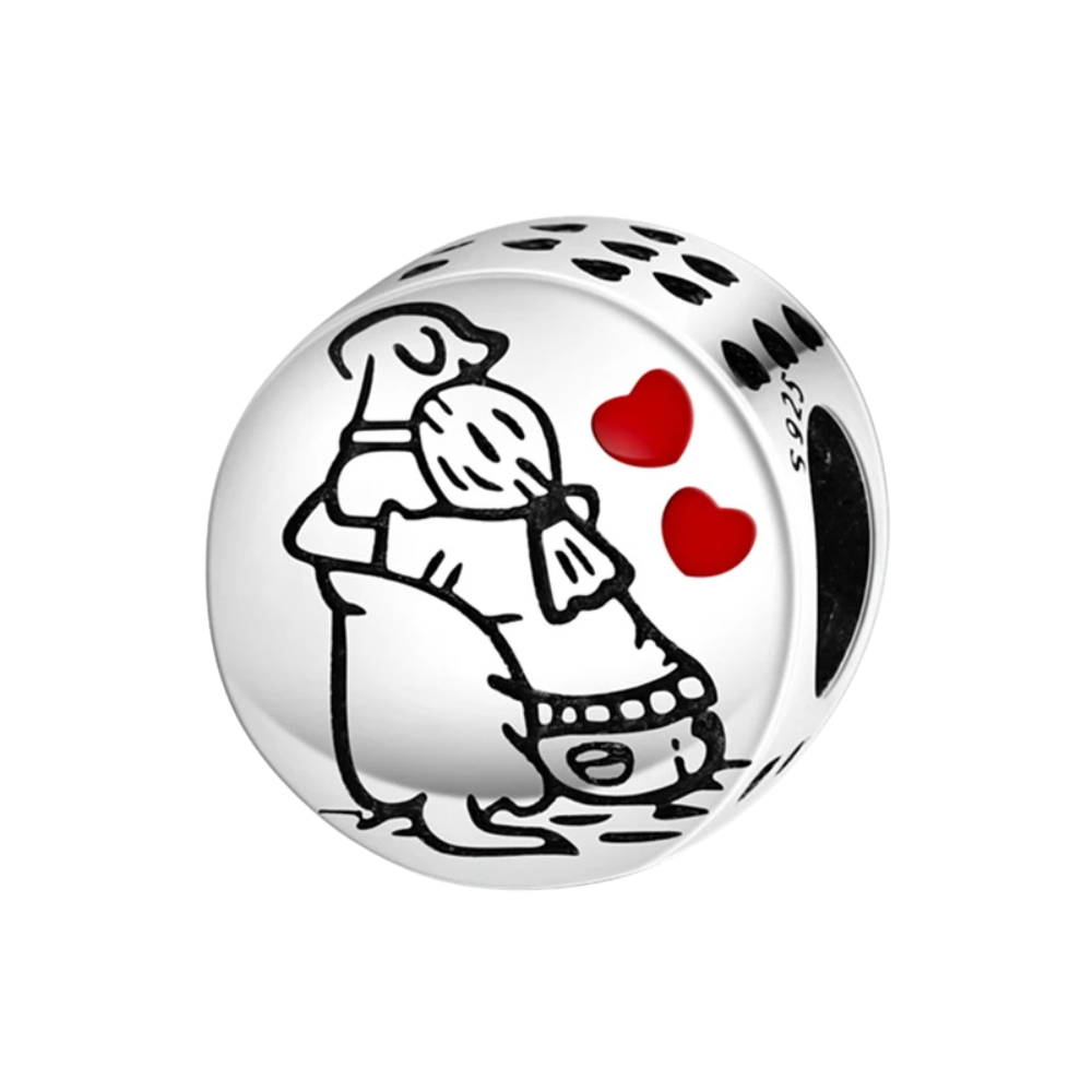 Charm Silueta Abrazo a perro - Bijuvera
