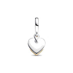 Charm Pandora Colgante Doble Grabable Mama con un Diamante Sintético Creado en Laboratorio - Bijuvera