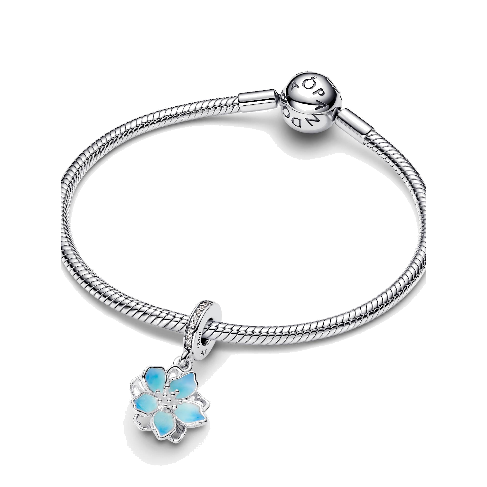 Charm Pandora Colgante Flor Azul - Bijuvera