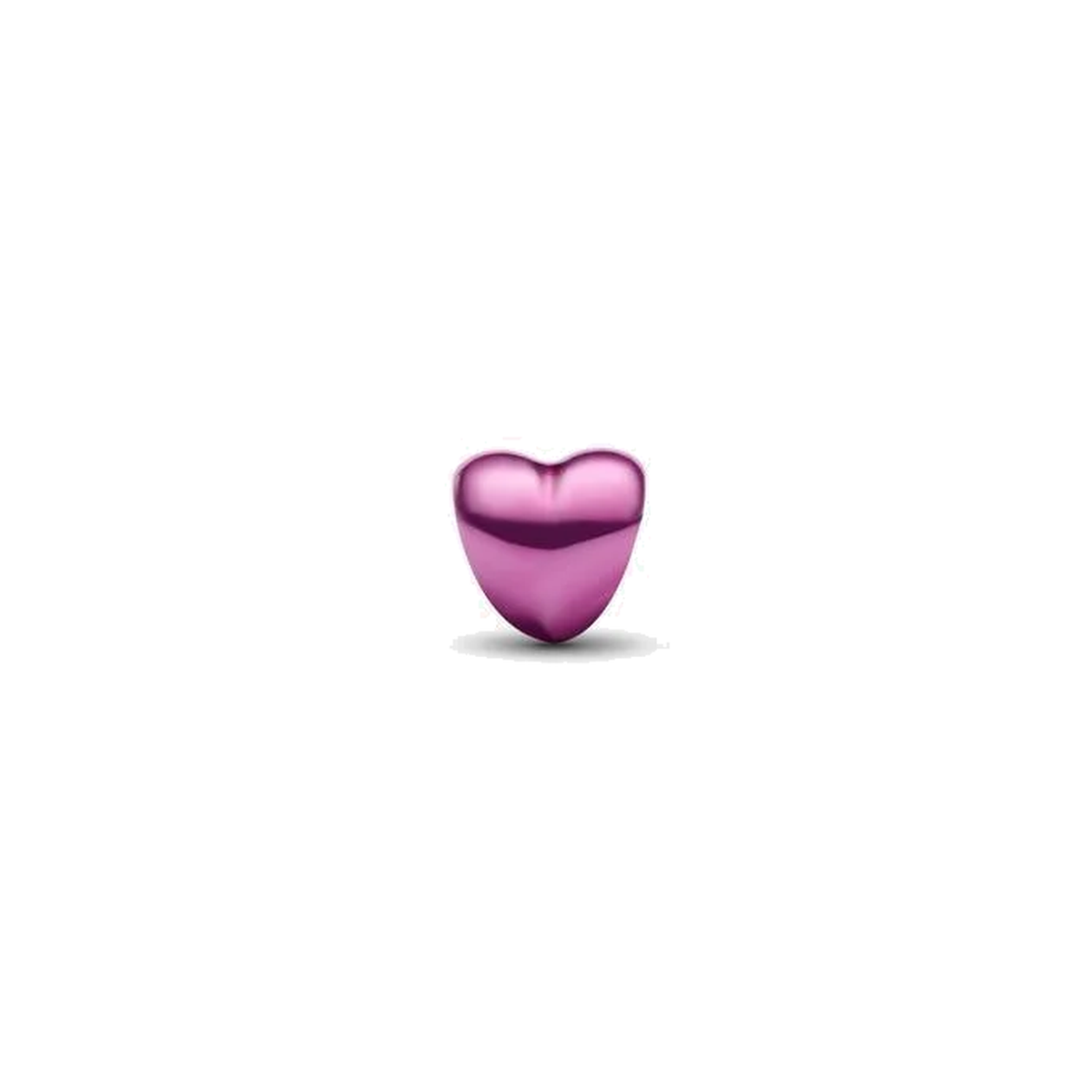 Charm Pandora Mini Corazón Rosa - Bijuvera