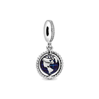 Charm Pandora colgante en plata de ley Globo Giratorio - Bijuvera