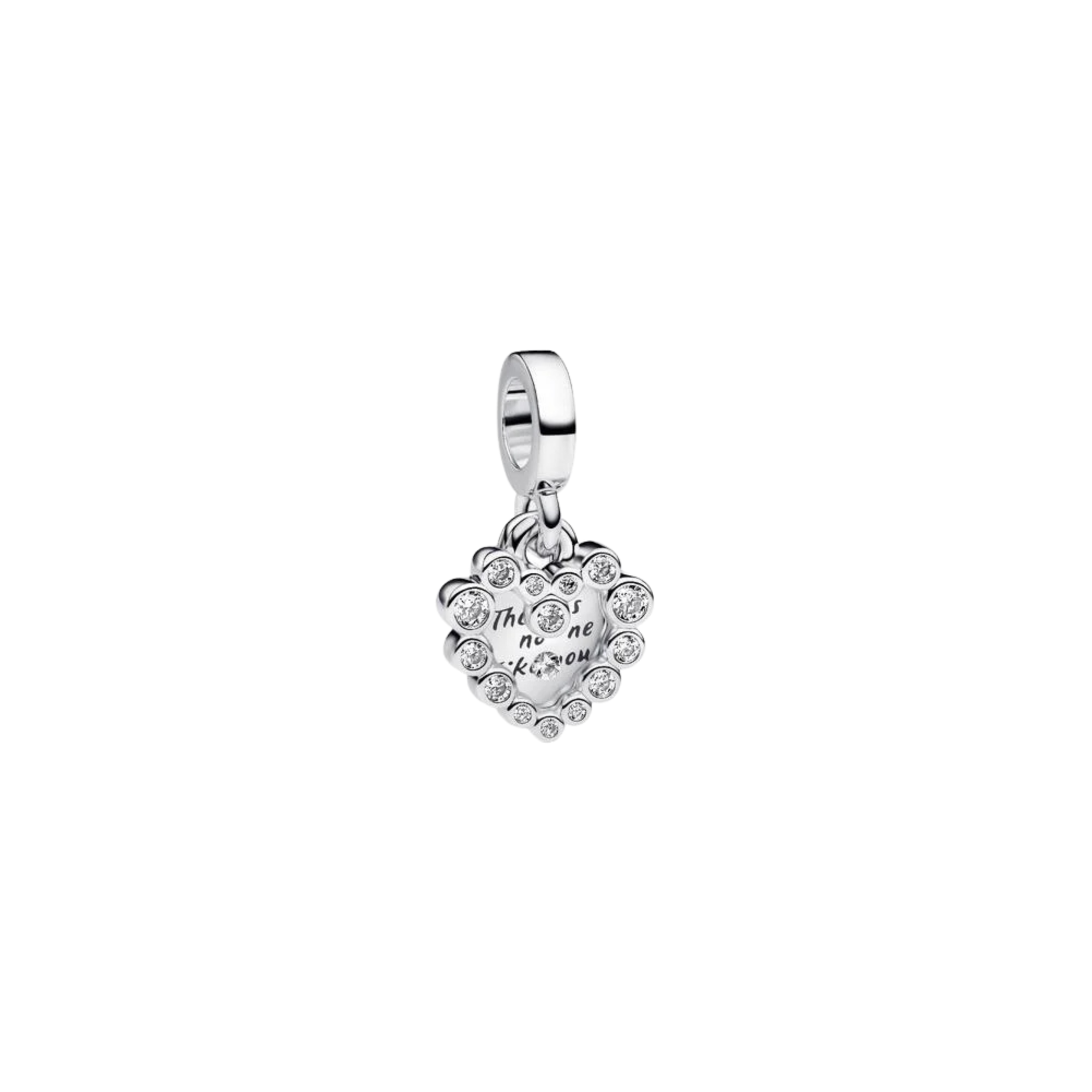 Charm Pandora Colgante Doble Corazón Brillante - Bijuvera