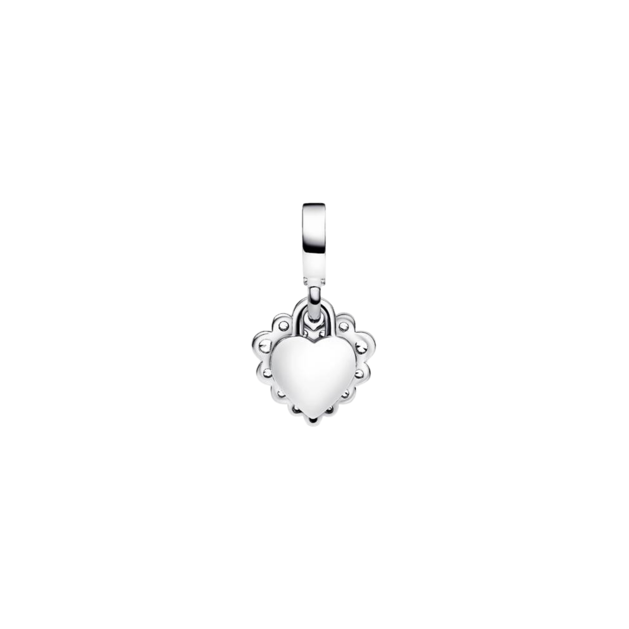 Charm Pandora Colgante Doble Corazón Brillante - Bijuvera