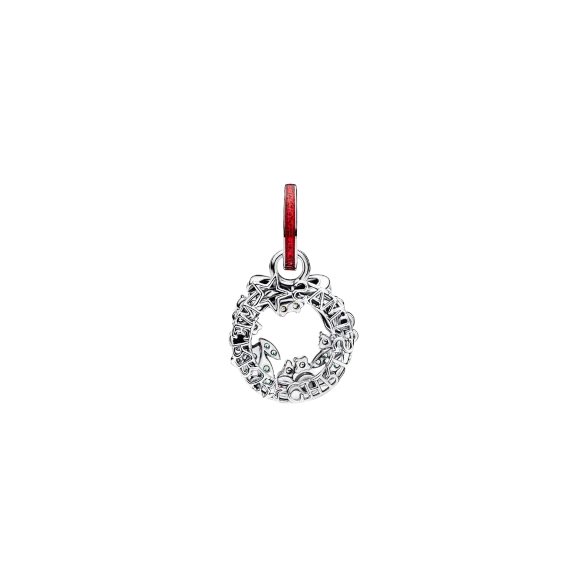 Charm Pandora Colgante Doble Corona Navideña - Bijuvera