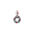 Charm Pandora Colgante Doble Corona Navideña - Bijuvera