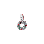 Charm Pandora Colgante Doble Corona Navideña - Bijuvera