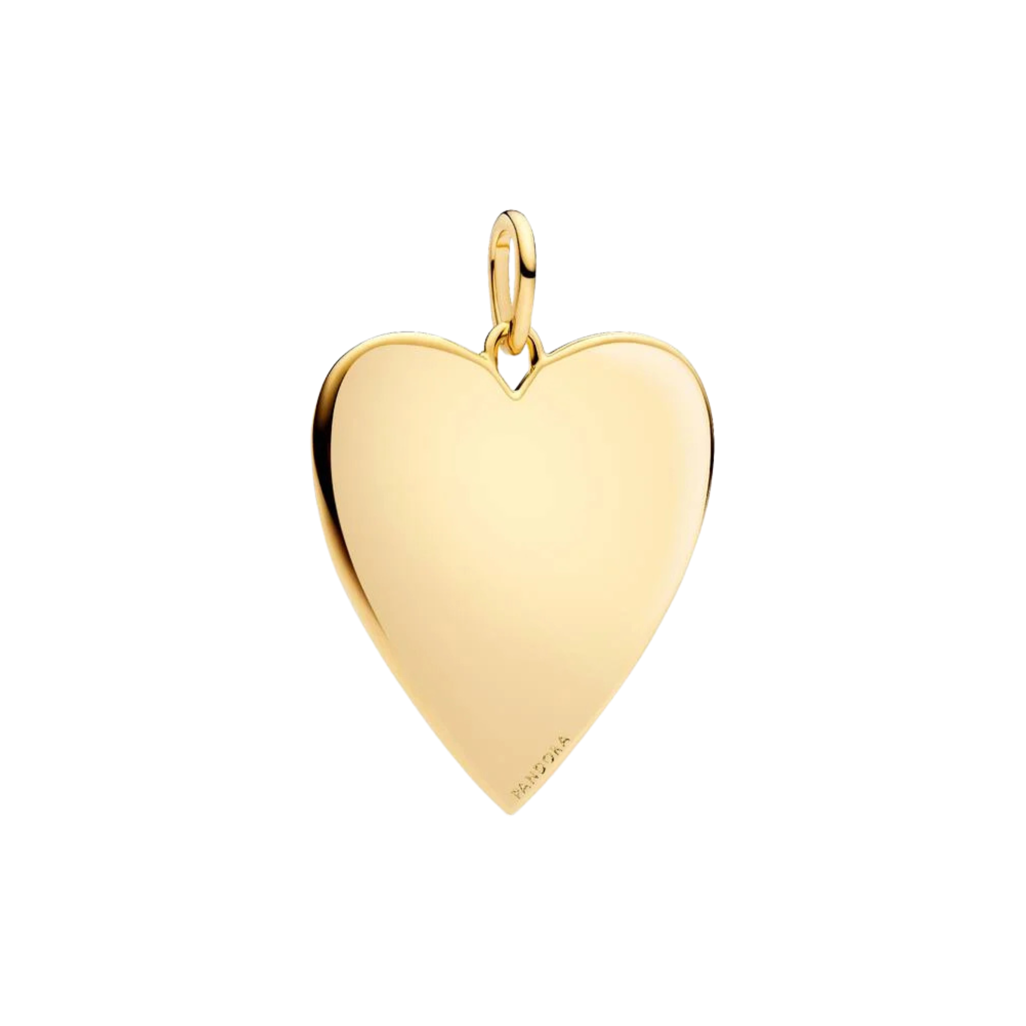 Charm Pandora Colgante Etiqueta Corazón Grande Grabable - Bijuvera