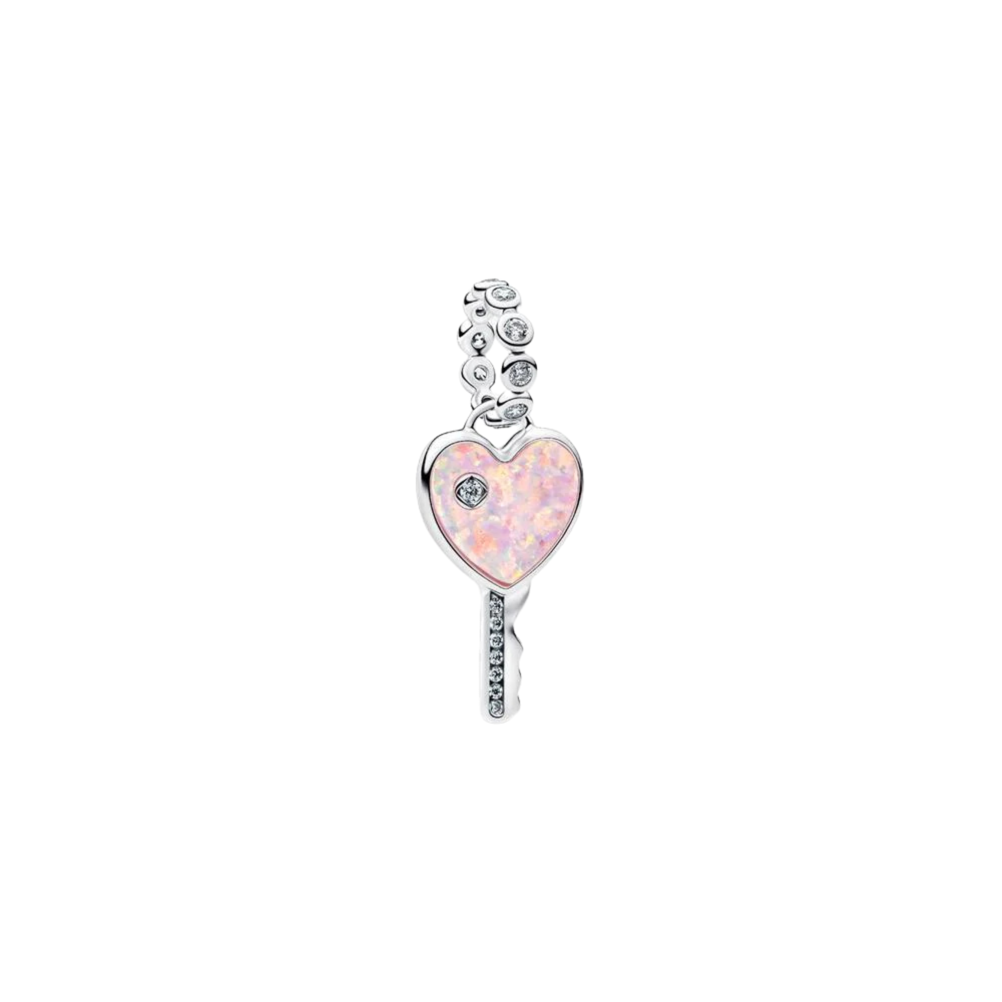 Charm Pandora Colgante Llave Corazón Opalescente - Bijuvera