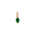 Charm Pandora Colgante Mini Mano de Fátima Verde - Bijuvera