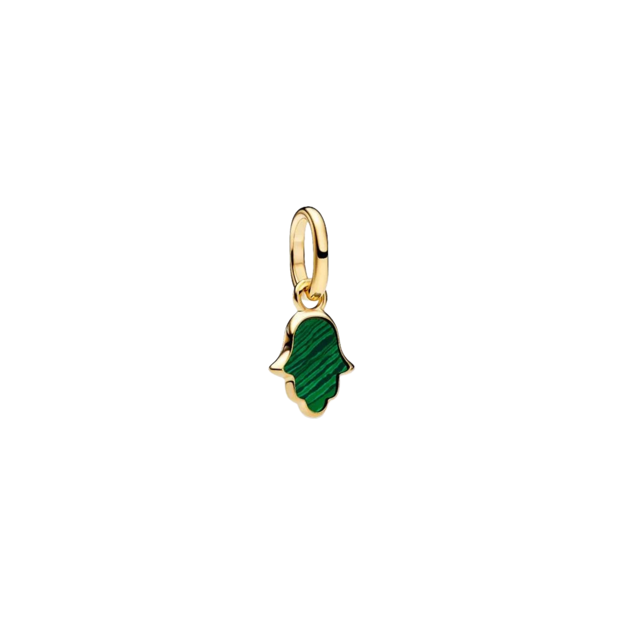 Charm Pandora Colgante Mini Mano de Fátima Verde - Bijuvera