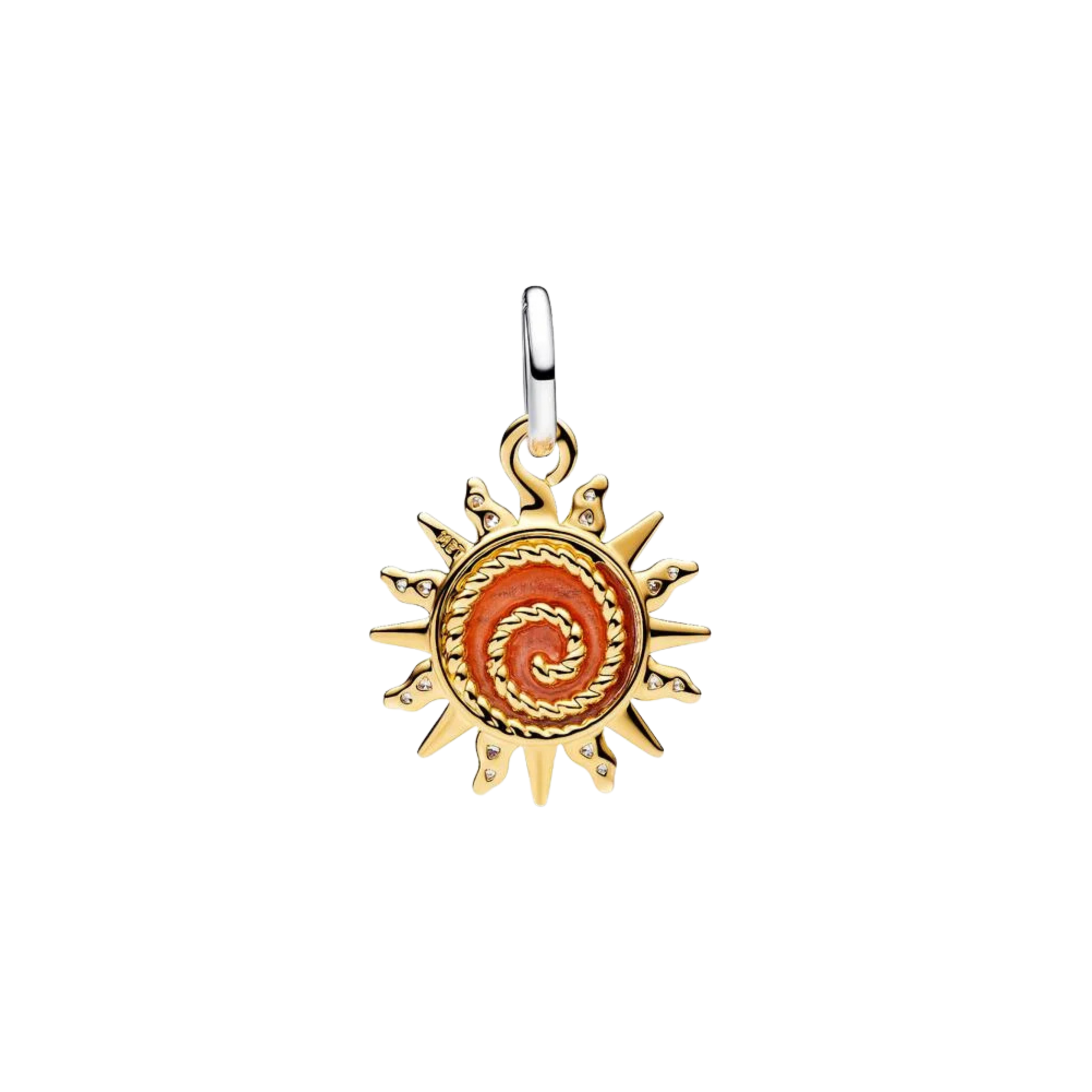 Charm Pandora Colgante Sol Remolino en Dos Tonos - Bijuvera