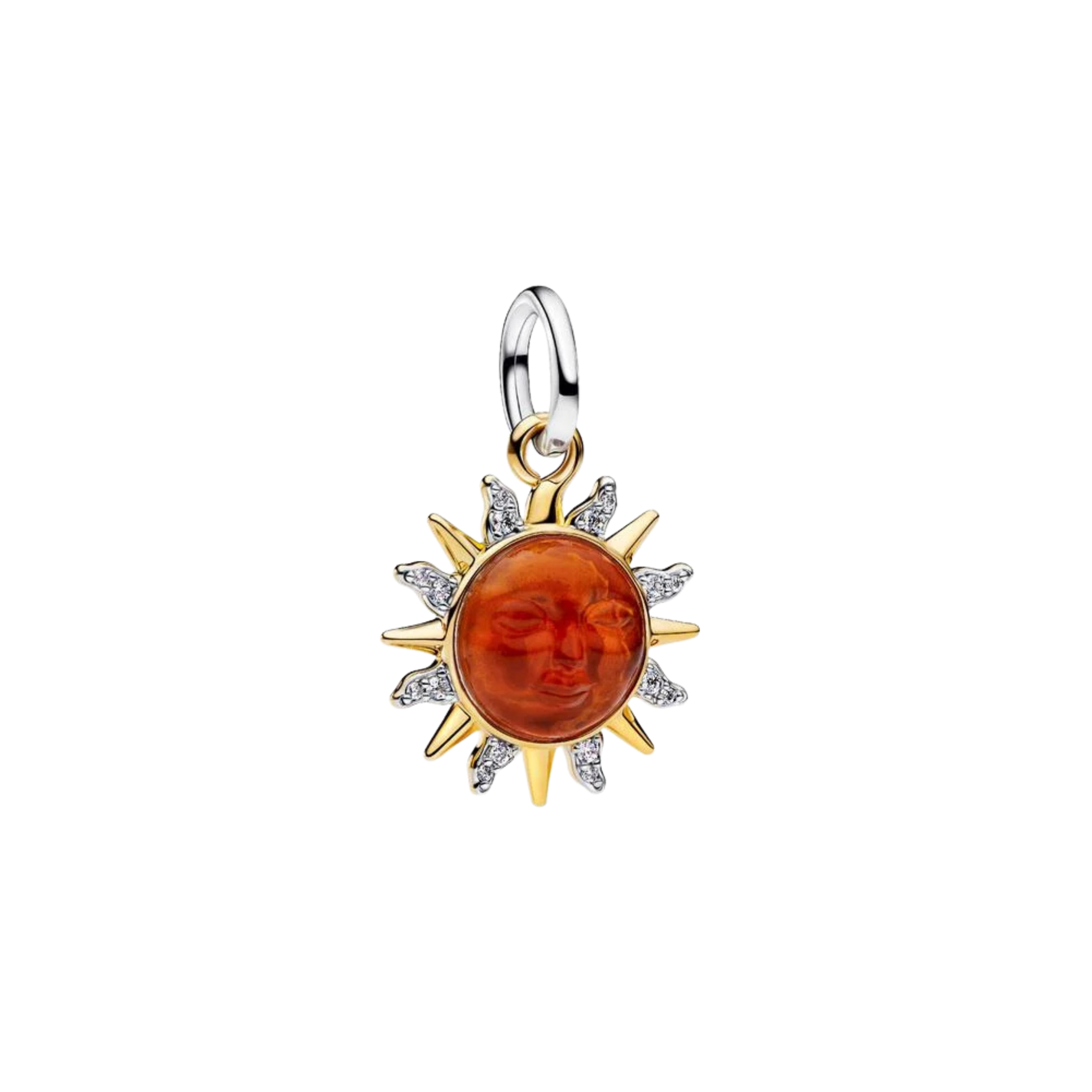 Charm Pandora Colgante Sol Remolino en Dos Tonos - Bijuvera