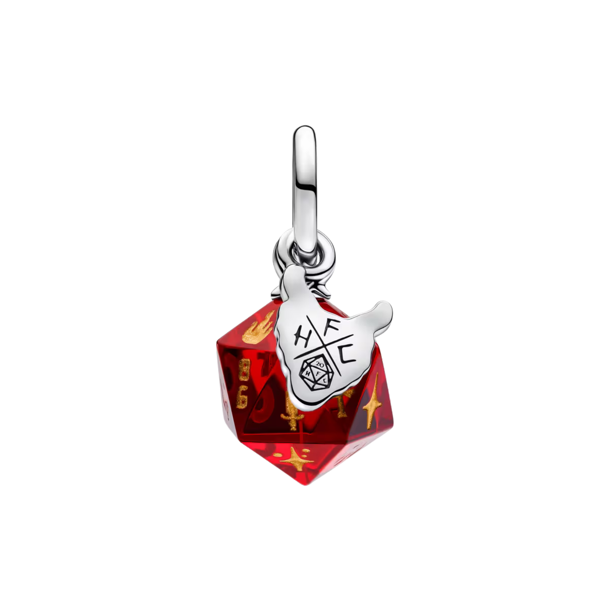Charm Colgante Pandora Stranger Things Club del Fuego Infernal Dado D20 Plata de Ley 925