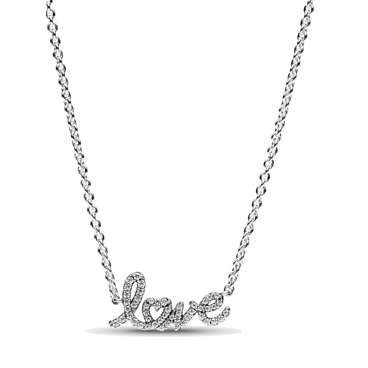 Collar Pandora Amor Manuscrito Brillante - Bijuvera