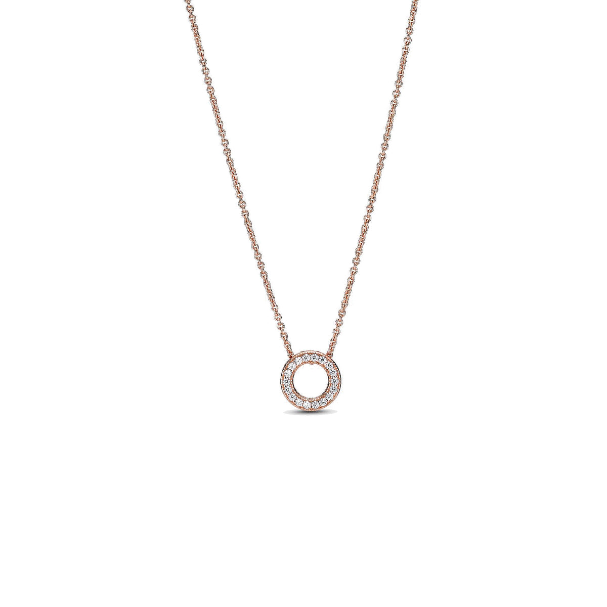 Collar Pandora Círculo en Pavé Logotipo de - Bijuvera