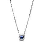 Collar Pandora Halo Azul Cuadrado Brillante - Bijuvera