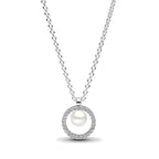 Collar Pandora Pavé y Perla Cultivada de Agua Dulce Tratada - Bijuvera
