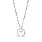 Collar Pandora Pavé y Perla Cultivada de Agua Dulce Tratada - Bijuvera