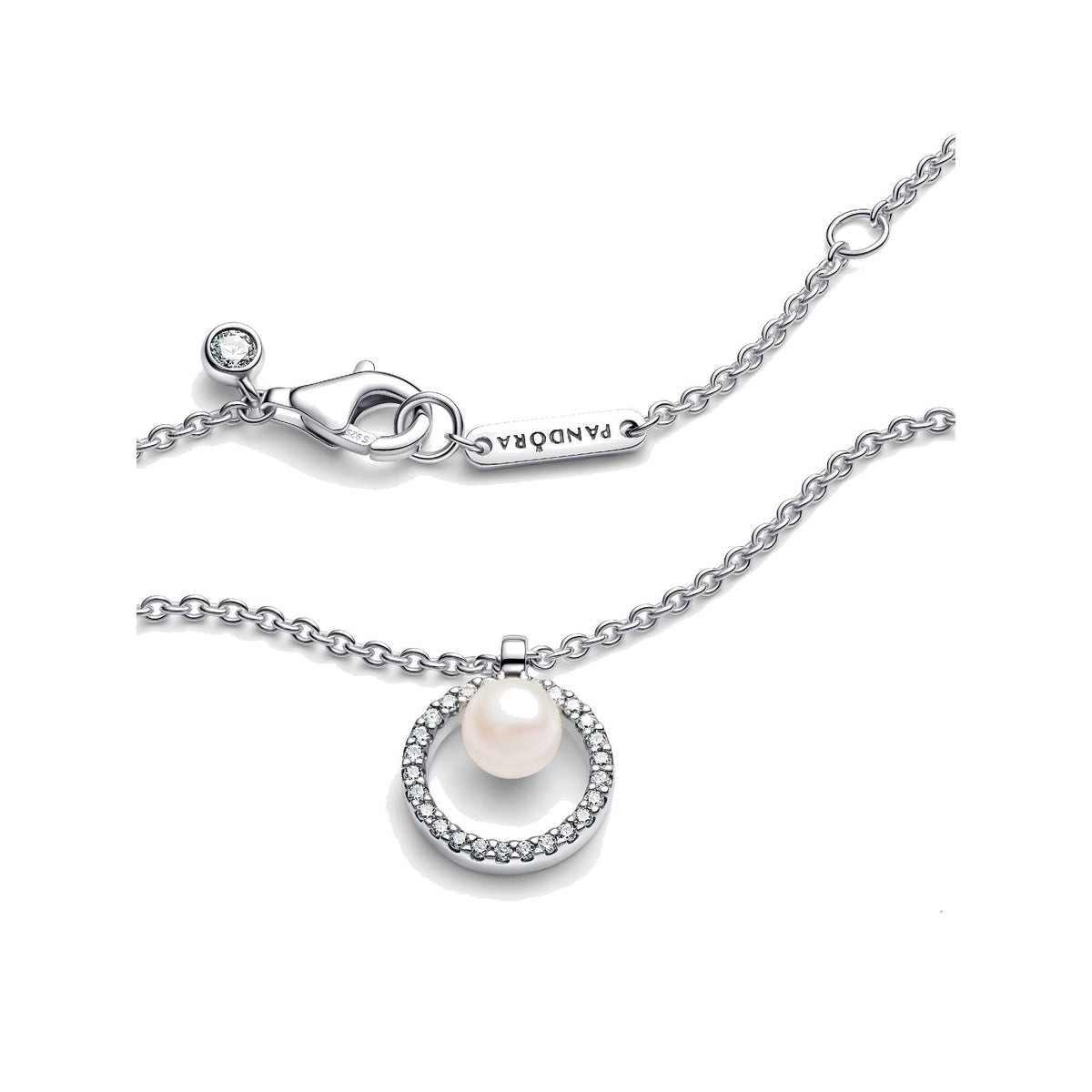 Collar Pandora Pavé y Perla Cultivada de Agua Dulce Tratada - Bijuvera