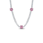Collar Pandora Tenis Flor Rosa - Bijuvera