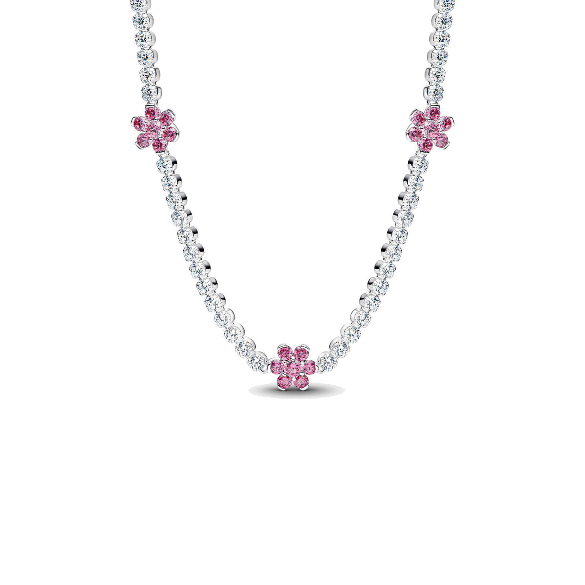 Collar Pandora Tenis Flor Rosa - Bijuvera