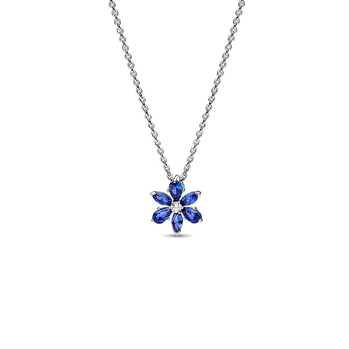 Collar Pandora con Colgante Herbario Azul Brillante - Bijuvera