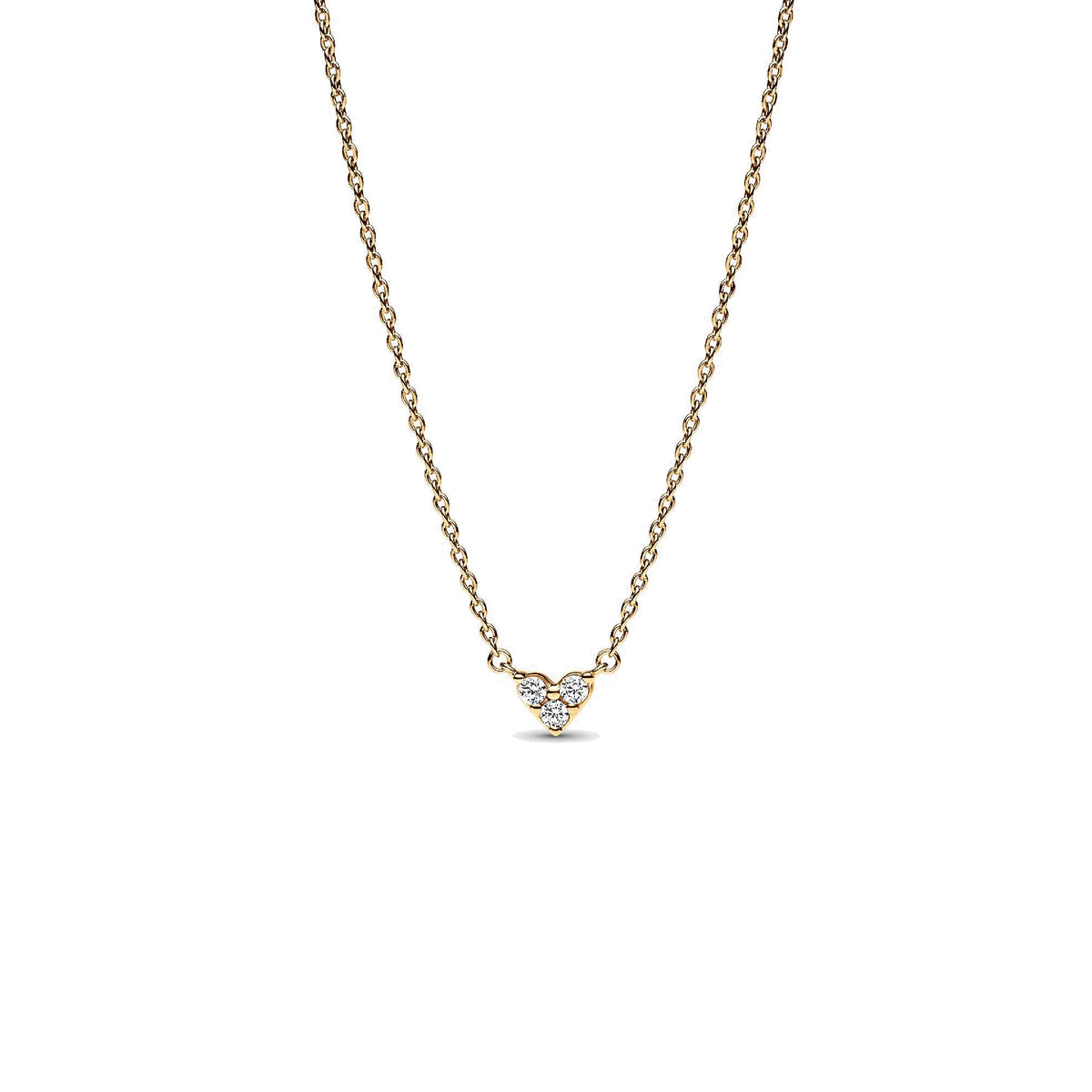 Collar Pandora de Cadena Corazón Triple Gema - Bijuvera