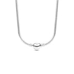 Collar Pandora de Cadena de Serpiente con Cierre de Corazón - Bijuvera