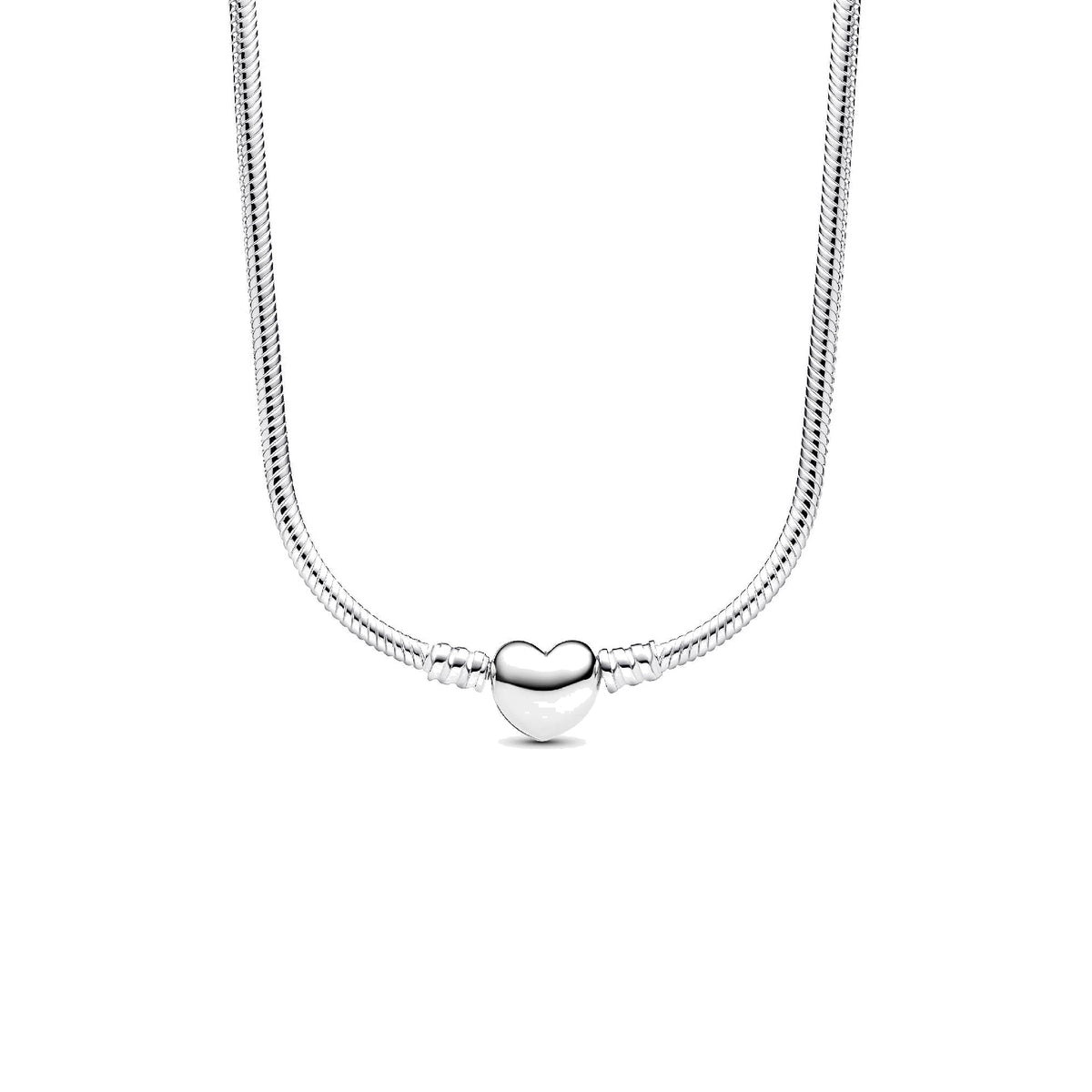 Collar Pandora de Cadena de Serpiente con Cierre de Corazón - Bijuvera