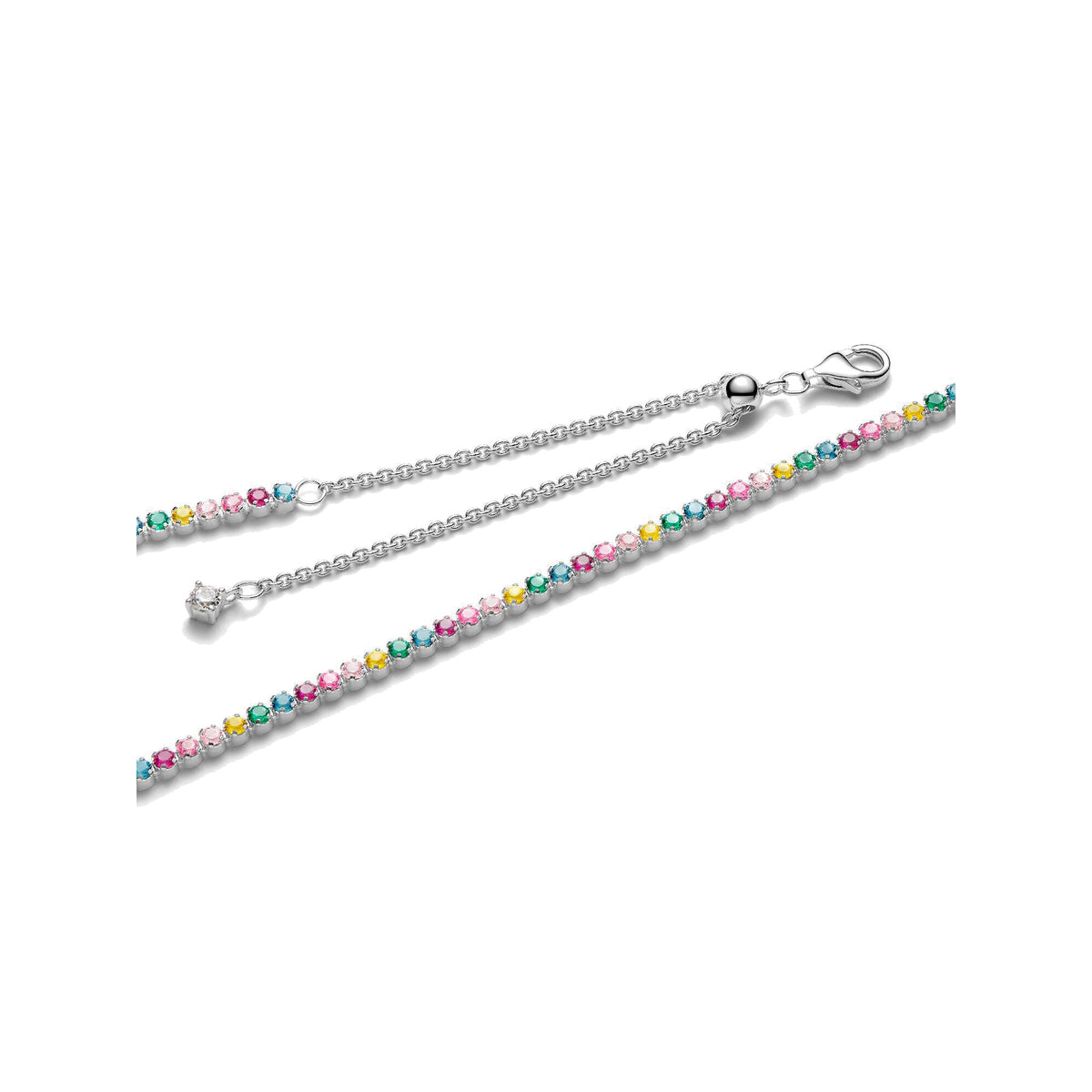 Collar Pandora de Tenis Arcoíris - Bijuvera
