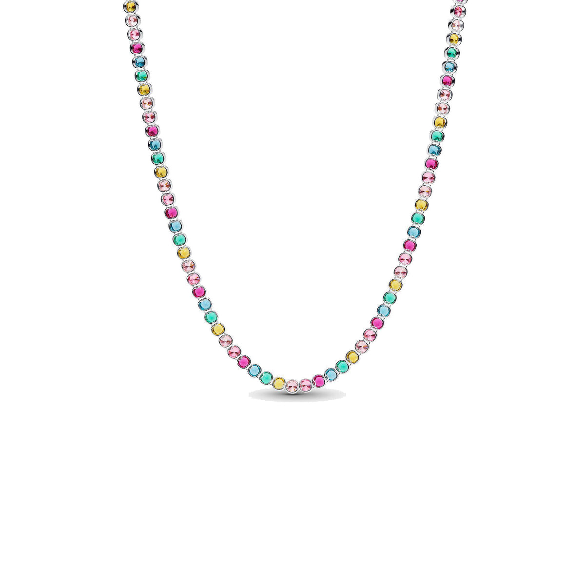 Collar Pandora de Tenis Arcoíris - Bijuvera