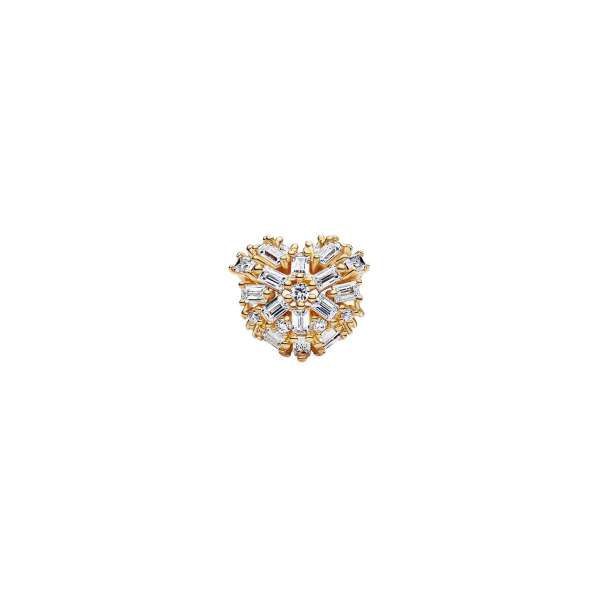 Charm Pandora Corazón Brillante en Color Oro - Bijuvera