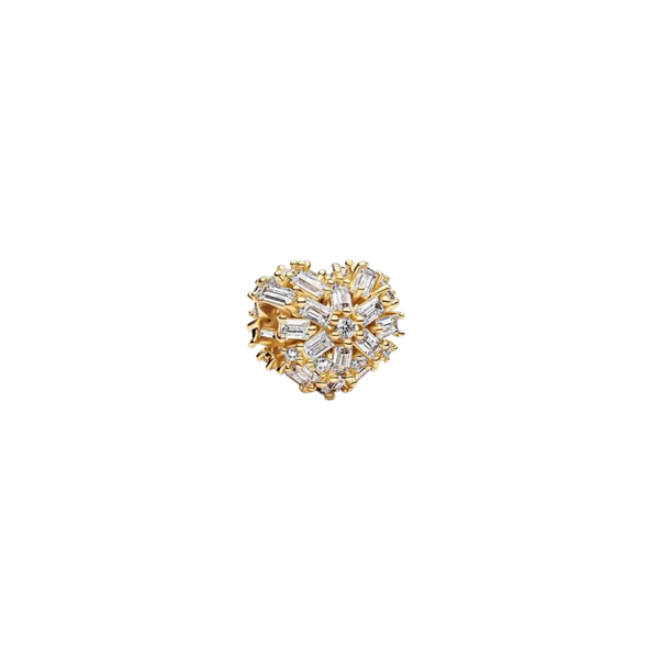 Charm Pandora Corazón Brillante en Color Oro - Bijuvera