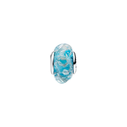 Charm Pandora Cristal de Murano Turquesa y Brillante - Bijuvera